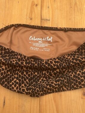 Cabana del Sol Brown Leopard Print Bikini top